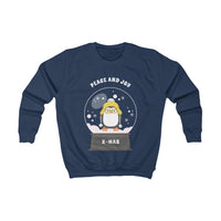 Kids Sweatshirt - Peace and Joy - Penguin Snow globe