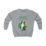 Kids Sweatshirt - I regret nothing - Naughty Cat