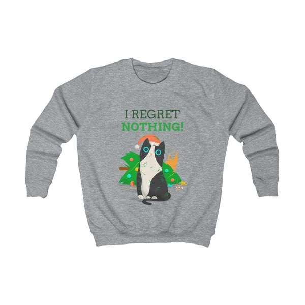 Kids Sweatshirt - I regret nothing - Naughty Cat