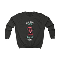 Kids Sweatshirt - Dear Santa, Does Nice-ish Count?